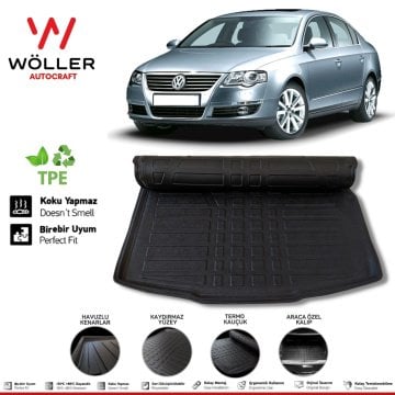 Volkswagen Passat B6 Bagaj Havuzu 2005 2010 Arası 3D Wöller Ultraflex Esnek