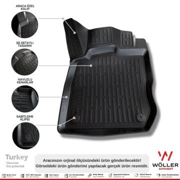 Volkswagen Taigo Paspas 2022 Sonrası 3d Havuzlu Wöller Paspas