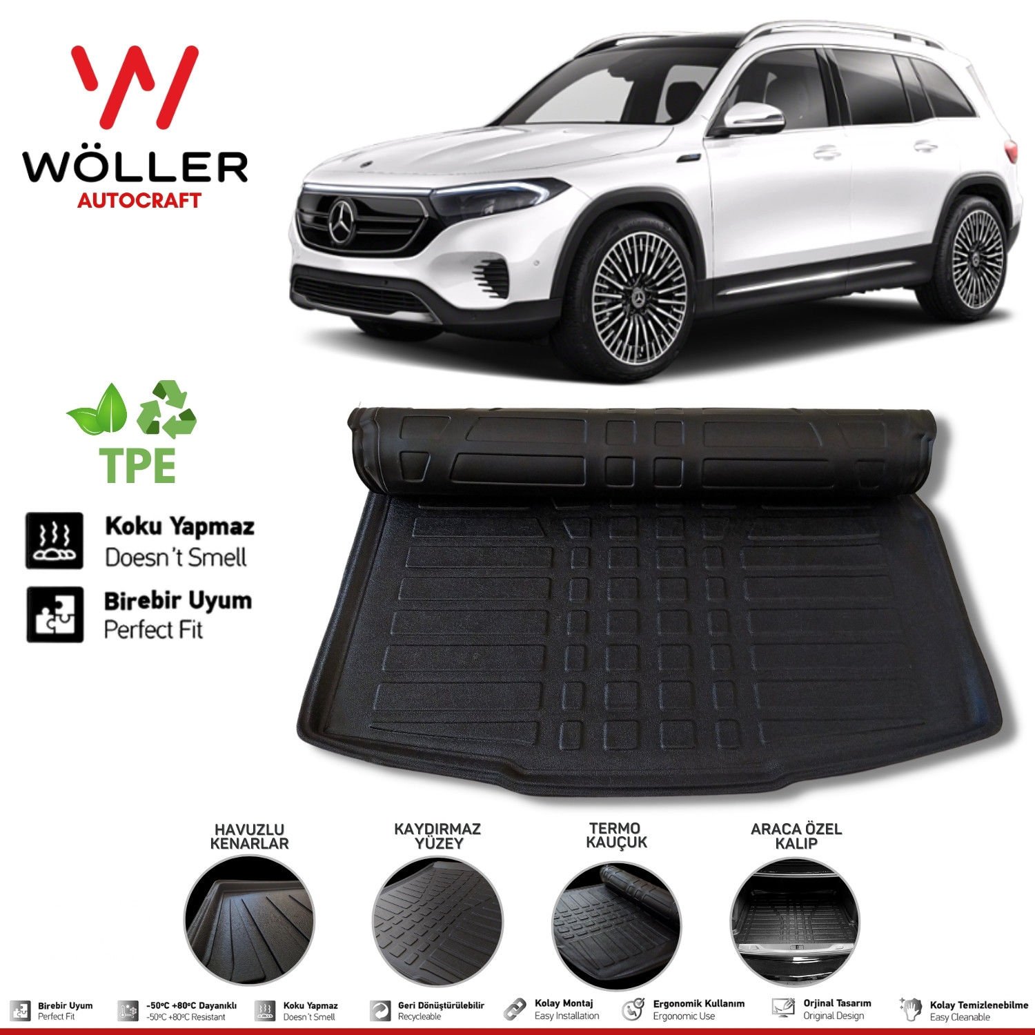 Mercedes EQB Bagaj Havuzu 2021 Sonrası 3D Wöller Ultraflex Esnek