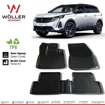 Peugeot 5008 Paspas 2021 Sonrası 3d Havuzlu Wöller Paspas
