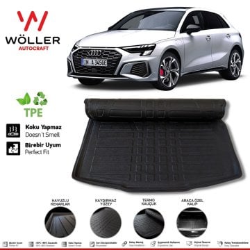 Audi A3 Bagaj Havuzu Sportback 2021 Sonrası 3D Wöller Ultraflex Esnek