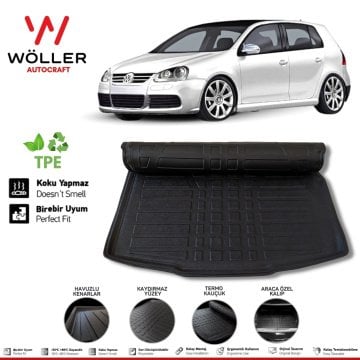 Volkswagen Golf 5 Bagaj Havuzu 2004 2008 Arası 3D Wöller Ultraflex Esnek