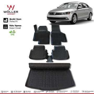 Volkswagen Jetta Paspas Bagaj Havuzu 2011 2019 Arası 3d Ultraflex Set