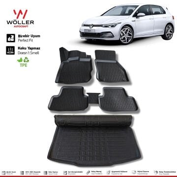 Vw Golf 8 Paspas Bagaj Havuzu 2021 Sonrası 3d Ultraflex Set