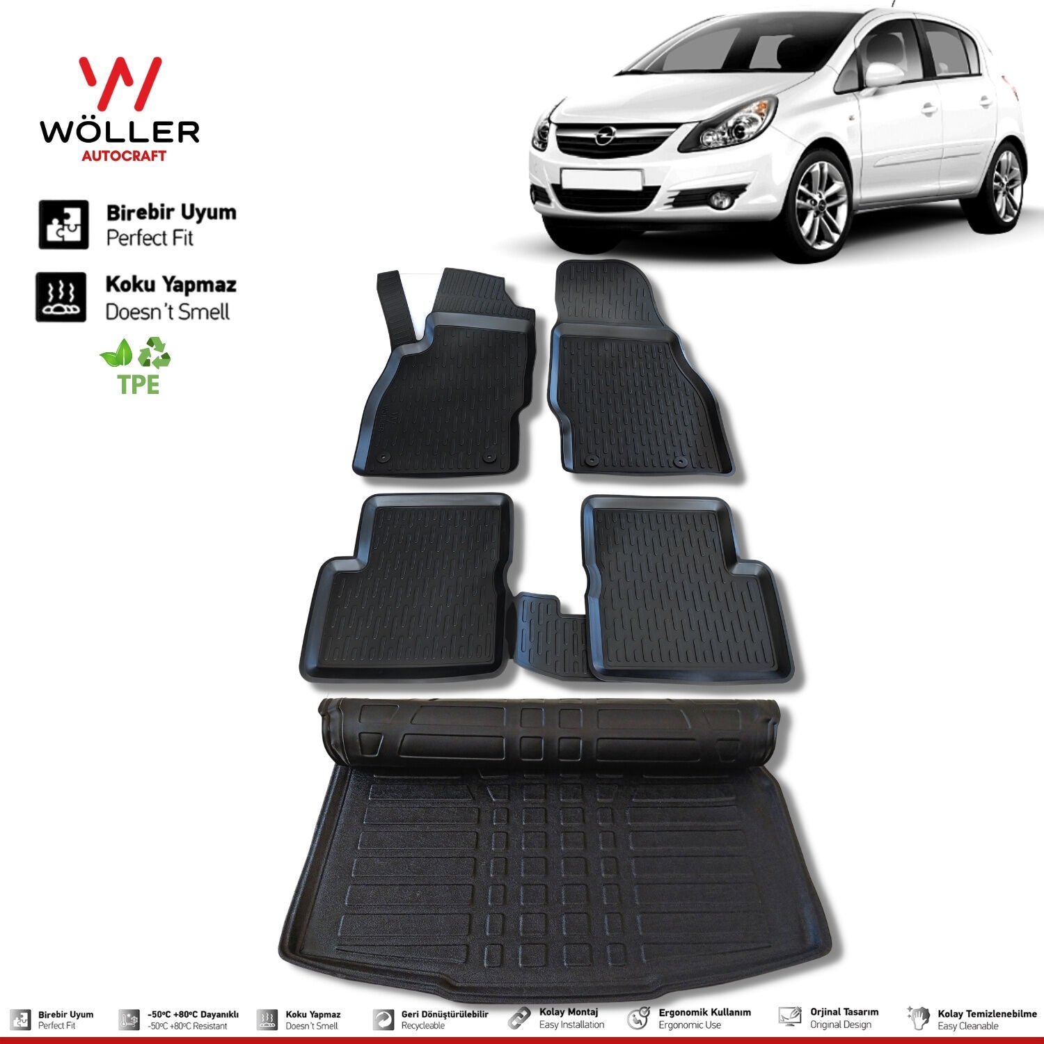 Opel Corsa D Paspas Bagaj Havuzu 2006 2014 Arası 3d Havuzlu