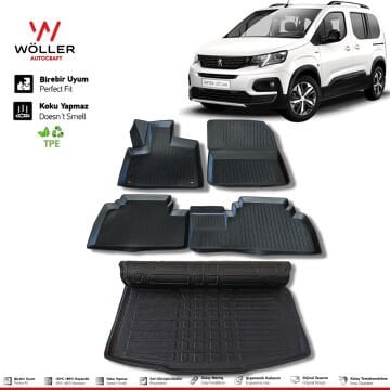 Peugeot Rifter Paspas Bagaj Havuzu 2019 Sonrası 3d Ultraflex Set