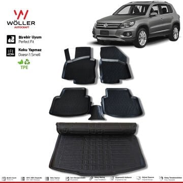 Volkswagen Tiguan Paspas Bagaj Havuzu 2007 2015 Arası 3d Havuzlu