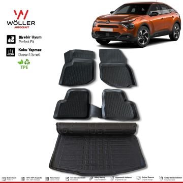 Citroen C4 Paspas Bagaj Havuzu Set 2021 Sonrası 3d Ultraflex Set