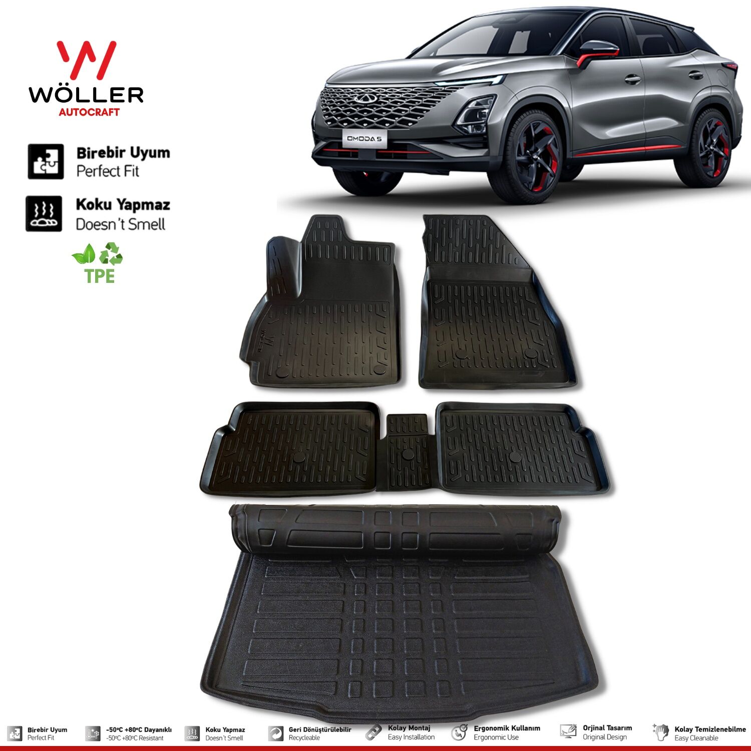 Chery Omoda Paspas Bagaj Havuzu Set 2022 Sonrası 3d Ultraflex Set