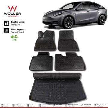 Tesla Model Y Paspas Bagaj Havuzu Set 2019 Sonrası 3d Ultraflex Set
