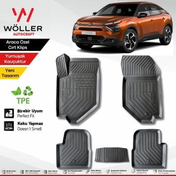 Citroen C4 Paspas 2021 Sonrası 3d Havuzlu Wöller Paspas