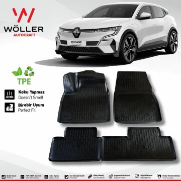 Renault Megane E Tech Uyumlu Paspas 2023 Sonrası 3d Havuzlu Paspas