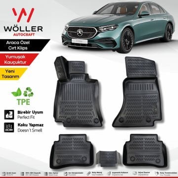 Mercedes E Serisi W214 Paspas 2023 Sonrası Uyumlu 3d Havuzlu Wöller Paspas