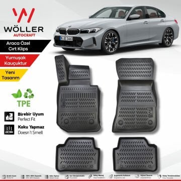Bmw 3 Serisi G20 Paspas 2019 2025 Arası Uyumlu 3d Havuzlu Wöller Paspas