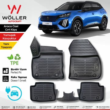 Peugeot E 2008 Paspas Elektrikli 2020 Sonrası Uyumlu 3d Havuzlu Wöller Paspas