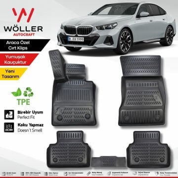 Bmw 5 Serisi G60 Paspas 2023 Sonrası Uyumlu 3d Havuzlu Wöller Paspas