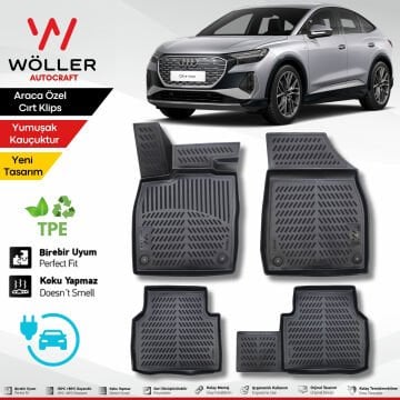 Audi Q4 E Tron Paspas Elektrikli 2021 Sonrası Uyumlu 3d Havuzlu Wöller Paspas