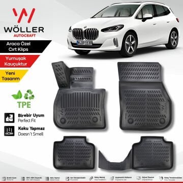 Bmw 2 Serisi Paspas Active Tourer 2022 Sonrası Uyumlu 3d Havuzlu Wöller Paspas