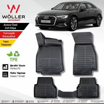 Audi A6 Paspas 2018 2025 Arası Uyumlu 3d Havuzlu Wöller Paspas