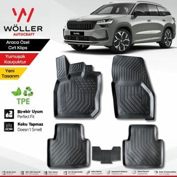 Skoda Kodiaq Paspas 2024 Sonrası Uyumlu 3D Wöller Ultraflex Esnek