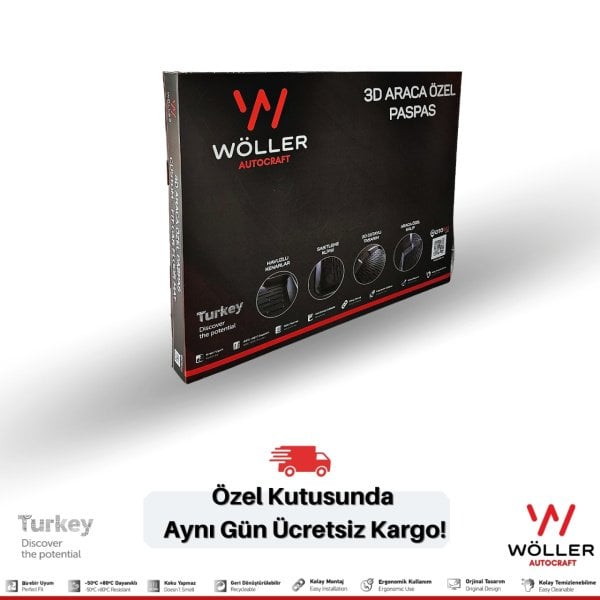 Audi A3 Paspas Hatchback 2012 2020 Arası 3d Havuzlu Wöller Paspas