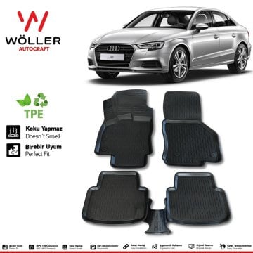 Audi A3 Sedan Paspas 2013 2020 Arası 3d Havuzlu Wöller Paspas