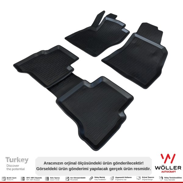 Citroen Nemo Paspas 2007 Sonrası 3d Havuzlu Wöller Paspas