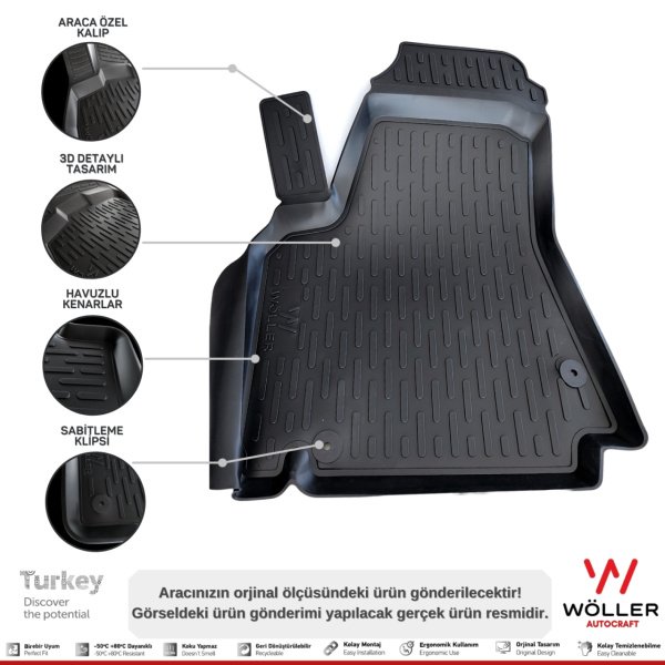 Citroen Berlingo Paspas 2008 2019 Arası 3d Havuzlu Wöller Paspas