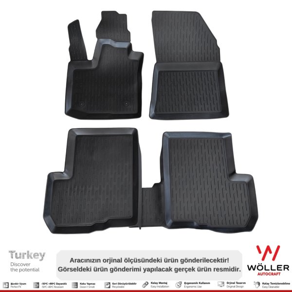 Dacia Lodgy Paspas 2013 2021 Arası 3d Havuzlu Wöller Paspas
