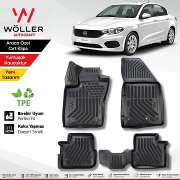 Fiat Egea Paspas Sedan 2015 2026 Arası 3d Havuzlu Wöller Paspas