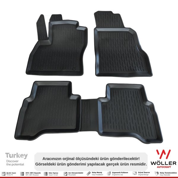 Fiat Fiorino Paspas 2007 2020 Arası 3d Havuzlu Wöller Paspas