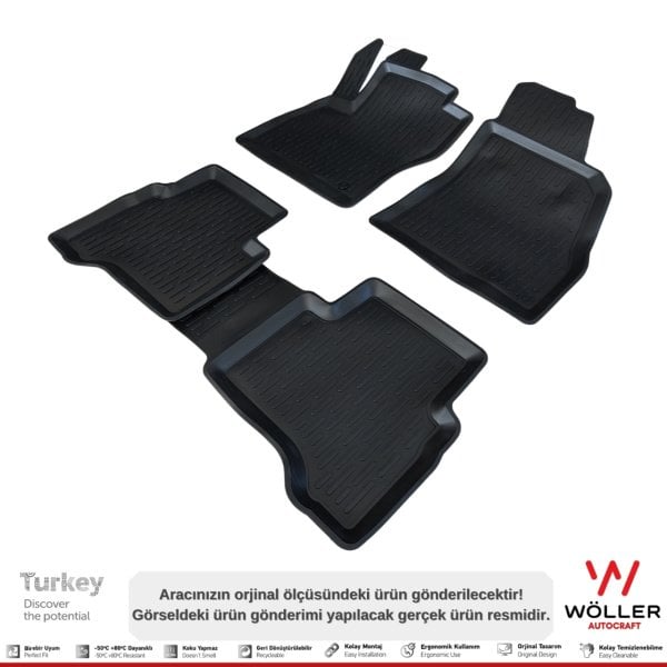 Fiat Fiorino Paspas 2007 2020 Arası 3d Havuzlu Wöller Paspas