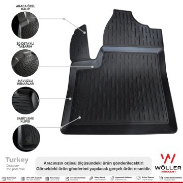 Ford Connect Paspas 2002 2013 Arası 3d Havuzlu Wöller Paspas