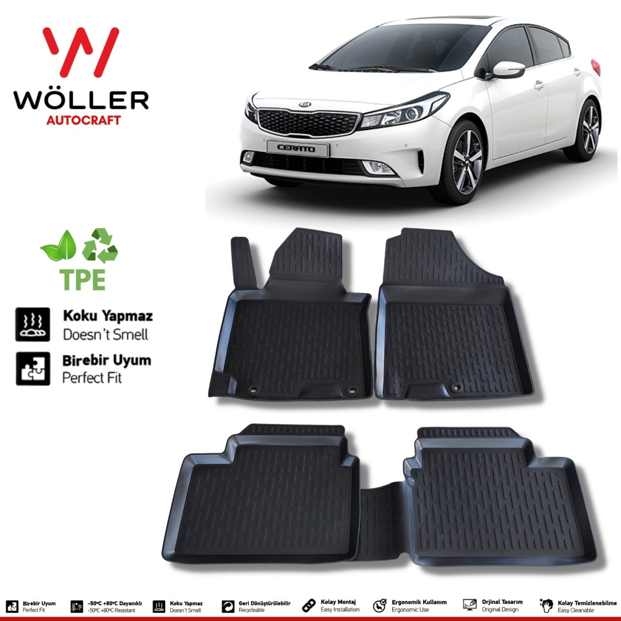 Kia Cerato Paspas 2016 Sonrası 3d Havuzlu Wöller Paspas