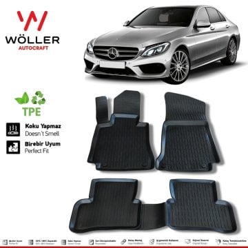 Mercedes C Serisi W205 Paspas 2014 2021 Arası 3d Havuzlu Wöller Paspas