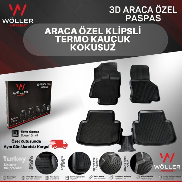 Opel Mokka Paspas 2012 2019 Arası 3d Havuzlu Wöller Paspas