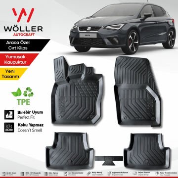 Seat ibiza Paspas 2017 2026 Arası Uyumlu 3d Havuzlu Wöller Paspas