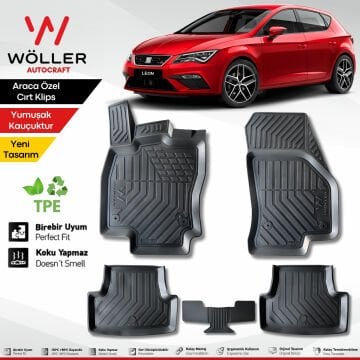 Seat Leon Paspas 2013 2020 Arası Uyumlu 3d Havuzlu Wöller Paspas
