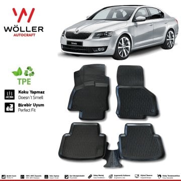 Skoda Octavia Paspas 2013 2019 Arası 3d Havuzlu Wöller Paspas