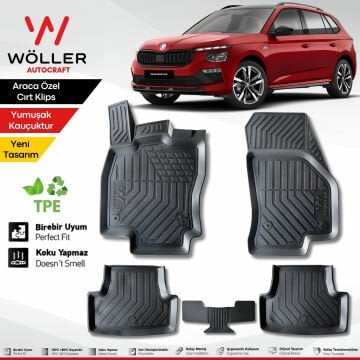 Skoda Kamiq Paspas 2020 Sonrası 3d Havuzlu Wöller Paspas