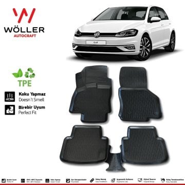 Volkswagen Golf 7.5 7 Paspas 2013 2020 Arası 3d Havuzlu Wöller Paspas