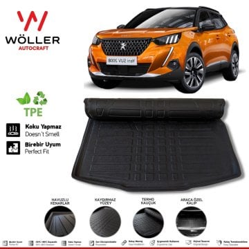 Peugeot 2008 Bagaj Havuzu 2019 Sonrası 3D Wöller Ultraflex Esnek