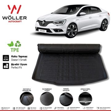 Renault Megane 4 Sedan Bagaj Havuzu 2016 2024 Arası 3D Wöller Ultraflex Esnek
