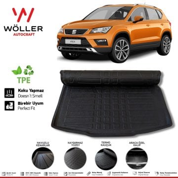 Seat Ateca Bagaj Havuzu 2017 Sonrası 3D Wöller Ultraflex Esnek