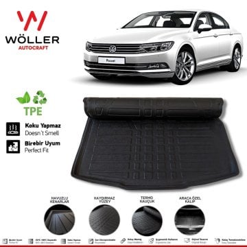 Volkswagen Passat B8.5 B8 Bagaj Havuzu 2015 Sonrası 3D Wöller Ultraflex Esnek